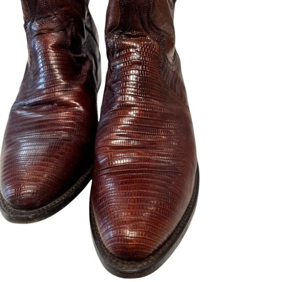 Dan Post men\'s Ringold Teju Genuine Lizard Skin Western Cowboy Boots, size 11 D main image 15